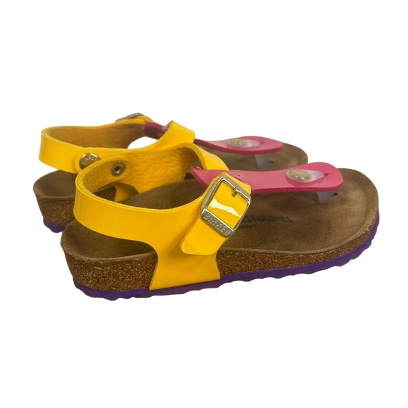 Birkenstock Kids Kairo Sandals Pink Purple Adjustable Strap Rainbow EU 30 Sz 12 - Picture 2 of 8